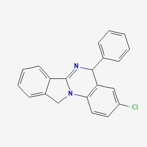 molecular formula C21H15ClN2 B12901630 3-Chloro-5-phenyl-5,11-dihydroisoindolo[2,1-a]quinazoline CAS No. 75614-94-7