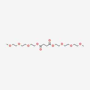 molecular formula C18H34O10 B12901642 Bis{2-[2-(2-methoxyethoxy)ethoxy]ethyl} butanedioate CAS No. 869483-81-8