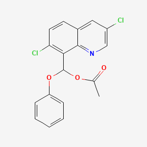 (3,7-Dichloroquinolin-8-yl)(phenoxy)methyl acetate