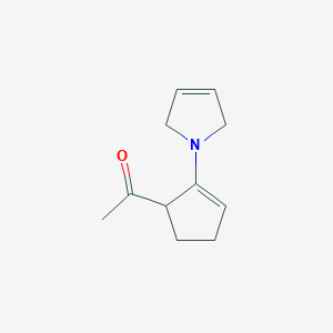 1-[2-(2,5-Dihydro-1H-pyrrol-1-yl)cyclopent-2-en-1-yl]ethan-1-one