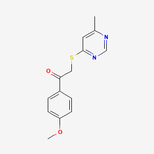 Ethanone, 1-(4-methoxyphenyl)-2-[(6-methyl-4-pyrimidinyl)thio]-