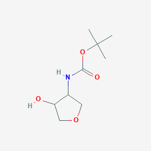 molecular formula C9H17NO4 B1290171 tert-Butyl (4-hydroxytetrahydrofuran-3-yl)carbamate CAS No. 477584-34-2