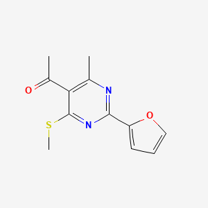 1-[2-(Furan-2-yl)-4-methyl-6-(methylsulfanyl)pyrimidin-5-yl]ethan-1-one