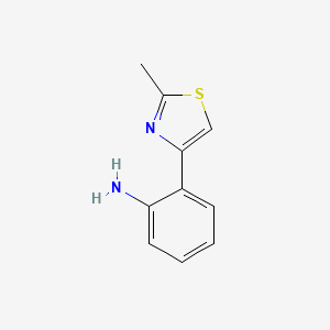 molecular formula C10H10N2S B1290177 2-(2-Methyl-1,3-thiazol-4-yl)aniline CAS No. 305811-38-5