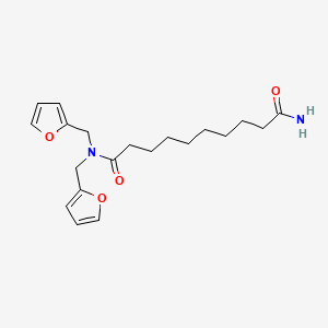 molecular formula C20H28N2O4 B12901800 N1,N1-Bis(furan-2-ylmethyl)decanediamide 