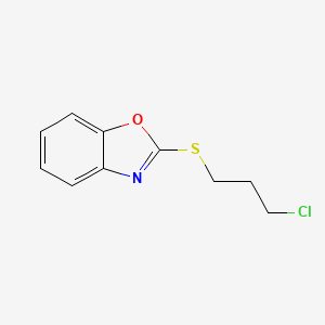 molecular formula C10H10ClNOS B12901815 2-((3-Chloropropyl)thio)benzo[d]oxazole 