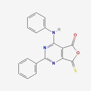 4-Anilino-2-phenyl-7-sulfanylidenefuro[3,4-d]pyrimidin-5(7H)-one