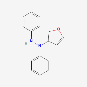 molecular formula C16H16N2O B12901845 1-(2,3-Dihydrofuran-3-yl)-1,2-diphenylhydrazine CAS No. 142040-04-8