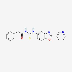 2-phenyl-N-{[2-(pyridin-3-yl)-1,3-benzoxazol-5-yl]carbamothioyl}acetamide