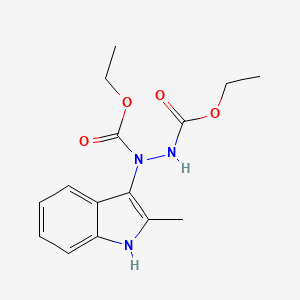 molecular formula C15H19N3O4 B12901894 Diethyl 1-(2-methyl-1h-indol-3-yl)hydrazine-1,2-dicarboxylate CAS No. 6267-86-3