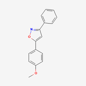 molecular formula C16H13NO2 B12901912 Isoxazole, 5-(4-methoxyphenyl)-3-phenyl- CAS No. 3672-51-3