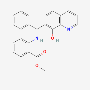 molecular formula C25H22N2O3 B12901928 Ethyl 2-{[(8-hydroxyquinolin-7-yl)(phenyl)methyl]amino}benzoate CAS No. 5335-99-9