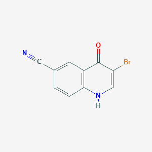 molecular formula C10H5BrN2O B1290193 3-Bromo-4-oxo-1,4-dihydroquinoline-6-carbonitrile CAS No. 304904-69-6