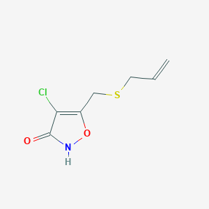 4-Chloro-5-{[(prop-2-en-1-yl)sulfanyl]methyl}-1,2-oxazol-3(2H)-one