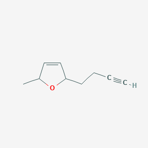 molecular formula C9H12O B12901952 2-(But-3-yn-1-yl)-5-methyl-2,5-dihydrofuran CAS No. 91706-72-8