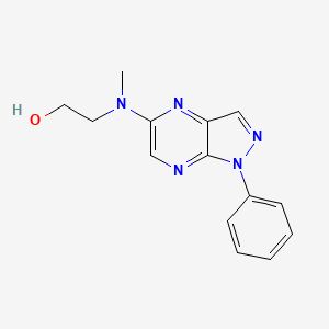 2-[Methyl(1-phenyl-1H-pyrazolo[3,4-b]pyrazin-5-yl)amino]ethan-1-ol