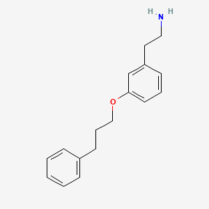 molecular formula C17H21NO B1290196 2-[3-(3-Phenylpropoxy)phenyl]ethan-1-amine 