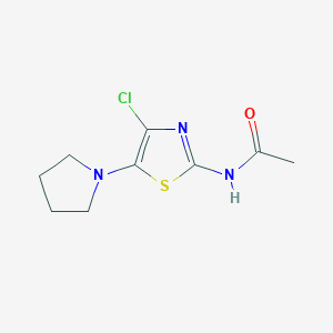 N-[4-Chloro-5-(pyrrolidin-1-yl)-1,3-thiazol-2-yl]acetamide