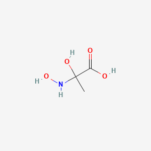 molecular formula C3H7NO4 B12901967 2-Hydroxy-2-(hydroxyamino)propanoic acid 