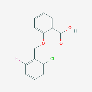 molecular formula C14H10ClFO3 B1290197 2-[(2-Chloro-6-fluorobenzyl)oxy]benzoic acid CAS No. 773870-42-1