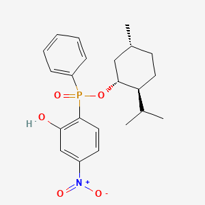 molecular formula C22H28NO5P B12901978 (Rp)-(1R,2S,5R)-2-Isopropyl-5-methylcyclohexyl (2-hydroxy-4-nitrophenyl)(phenyl)phosphinate 