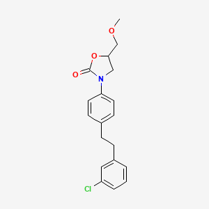 3-(4-(2-(3-Chlorophenyl)ethyl)phenyl)-5-(methoxymethyl)-2-oxazolidinone