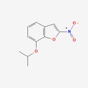 molecular formula C11H11NO4 B12902025 2-Nitro-7-[(propan-2-yl)oxy]-1-benzofuran CAS No. 56897-25-7