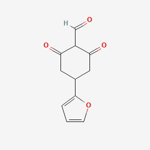 4-(Furan-2-yl)-2,6-dioxocyclohexane-1-carbaldehyde