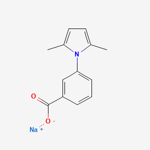 molecular formula C13H12NNaO2 B12902063 Sodium 3-(2,5-dimethyl-1H-pyrrol-1-yl)benzoate 