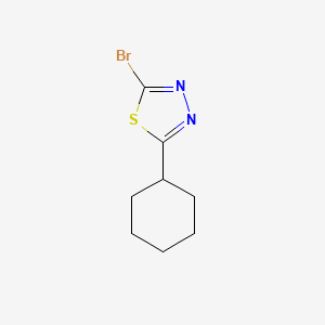 molecular formula C8H11BrN2S B12902070 2-Bromo-5-cyclohexyl-1,3,4-thiadiazole CAS No. 105613-25-0