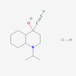 4-Ethynyl-1-isopropyldecahydroquinolin-4-ol hydrochloride