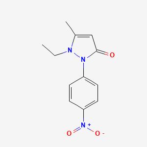 1-Ethyl-5-methyl-2-(4-nitrophenyl)-1,2-dihydro-3h-pyrazol-3-one