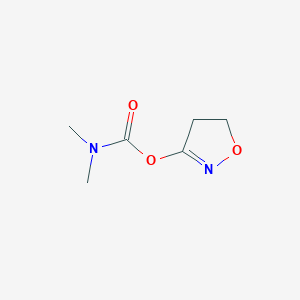 molecular formula C6H10N2O3 B12902115 4,5-Dihydro-1,2-oxazol-3-yl dimethylcarbamate CAS No. 62243-09-8