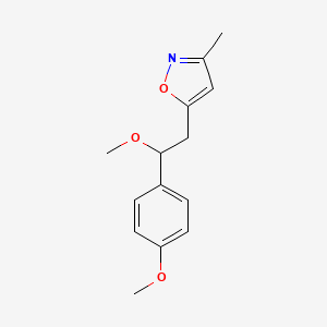 Isoxazole, 5-[2-methoxy-2-(4-methoxyphenyl)ethyl]-3-methyl-