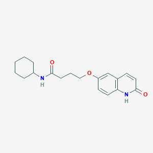 N-Cyclohexyl-4-((2-oxo-1,2-dihydroquinolin-6-yl)oxy)butanamide