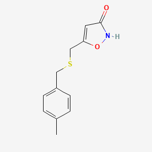 molecular formula C12H13NO2S B12902167 5-({[(4-Methylphenyl)methyl]sulfanyl}methyl)-1,2-oxazol-3(2H)-one CAS No. 89660-80-0