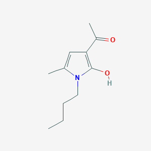 molecular formula C11H17NO2 B12902212 1-Butyl-3-(1-hydroxyethylidene)-5-methyl-1,3-dihydro-2H-pyrrol-2-one CAS No. 62672-68-8