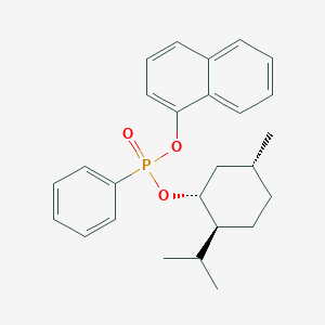 molecular formula C26H31O3P B12902227 (Rp)-(1R,2S,5R)-2-Isopropyl-5-methylcyclohexyl naphthalen-1-yl phenylphosphonate 