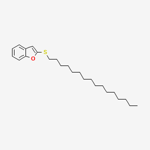 molecular formula C24H38OS B12902228 2-(Hexadecylthio)benzofuran CAS No. 197565-73-4