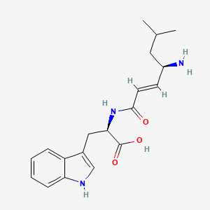 (R)-2-((R)-4-Amino-6-methylhept-2-enamido)-3-(1H-indol-3-yl)propanoic acid