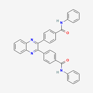 B12902250 4,4'-(Quinoxaline-2,3-diyl)bis(N-phenylbenzamide) CAS No. 63082-83-7