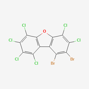 1,2-Dibromo-3,4,6,7,8,9-hexachlorodibenzo[b,d]furan