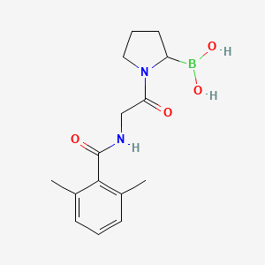 molecular formula C15H21BN2O4 B12902267 {1-[N-(2,6-Dimethylbenzoyl)glycyl]pyrrolidin-2-yl}boronic acid CAS No. 915285-02-8