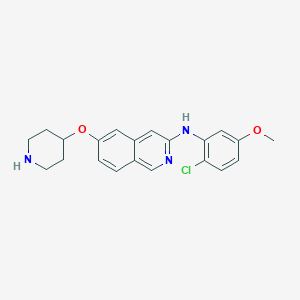 N-(2-Chloro-5-methoxyphenyl)-6-[(piperidin-4-yl)oxy]isoquinolin-3-amine