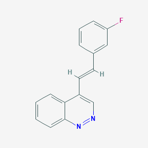 molecular formula C16H11FN2 B12902306 4-(3-Fluorostyryl)cinnoline CAS No. 5387-93-9