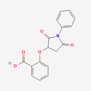 2-((2,5-Dioxo-1-phenylpyrrolidin-3-yl)oxy)benzoic acid