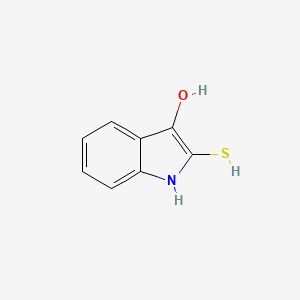 molecular formula C8H7NOS B12902330 2-Sulfanyl-1H-indol-3-ol CAS No. 856120-92-8