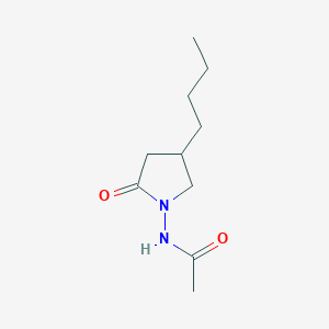 molecular formula C10H18N2O2 B12902334 N-(4-Butyl-2-oxopyrrolidin-1-yl)acetamide CAS No. 651311-31-8