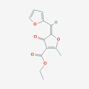 molecular formula C13H12O5 B12902346 (E)-Ethyl 5-(furan-2-ylmethylene)-2-methyl-4-oxo-4,5-dihydrofuran-3-carboxylate CAS No. 60404-06-0