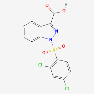 1-(2,4-Dichlorobenzene-1-sulfonyl)-1H-indazole-3-carboxylic acid